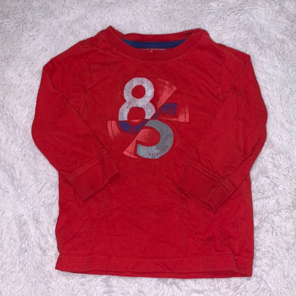 Tommy Hilfiger red long 
 sleeve top